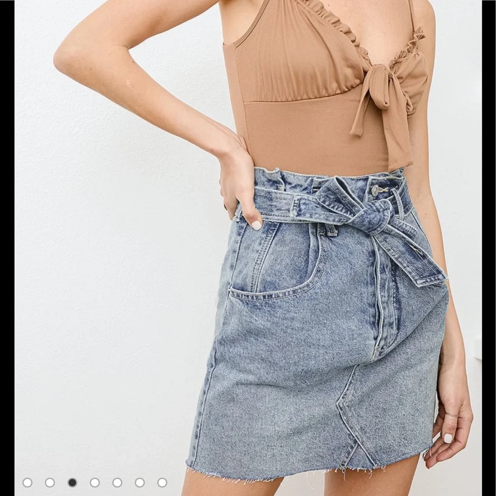 NWT Free People East of Eden Mini Denim Skirt - Picture 3 of 14